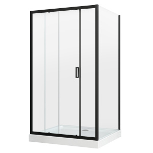 Kabina Liveno DORIS Black Prostokątna kabina prysznicowa z brodzikiem w eleganckim czarnym wykończeniu. Wykonana z solidnych materiałów, co zapewnia jej trwałość i niezawodność. Doskonały wybór w atrakcyjnej cenie, idealny dla osób szukających funkcjonalnych i estetycznych rozwiązań do łazienki. 