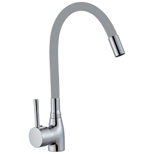 Liveno LAVO Bateria kuchenna w kolorze szarym z industrialnym motywem, wykonana z trwałego mosiądzu. Nowoczesny design z eleganckim matowym szarym wykończeniem, idealny do kuchni w stylu loftowym. Solidna konstrukcja z elastyczną, ruchomą wylewką zapewnia wygodę użytkowania i funkcjonalność. Szary kolor i industrialny wygląd wpisują się w aktualne trendy. Hit cenowy, łączący stylowy design z trwałością i nowoczesnością.