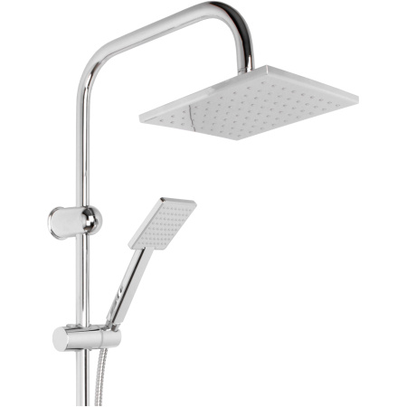 Liveno Quadro Zestaw prysznicowy z kwadratową deszczownicą w kolorze chromu. Elegancki, nowoczesny design idealny do współczesnych łazienek. Zestaw zawiera wszystkie niezbędne akcesoria do montażu, w tym dużą kwadratową deszczownicę, rączkę prysznicową i elastyczny wąż. Wysokiej jakości materiały zapewniają trwałość i funkcjonalność. Atrakcyjna cena czyni go doskonałą okazją dla osób szukających eleganckiego i kompletnym rozwiązaniem do prysznica.