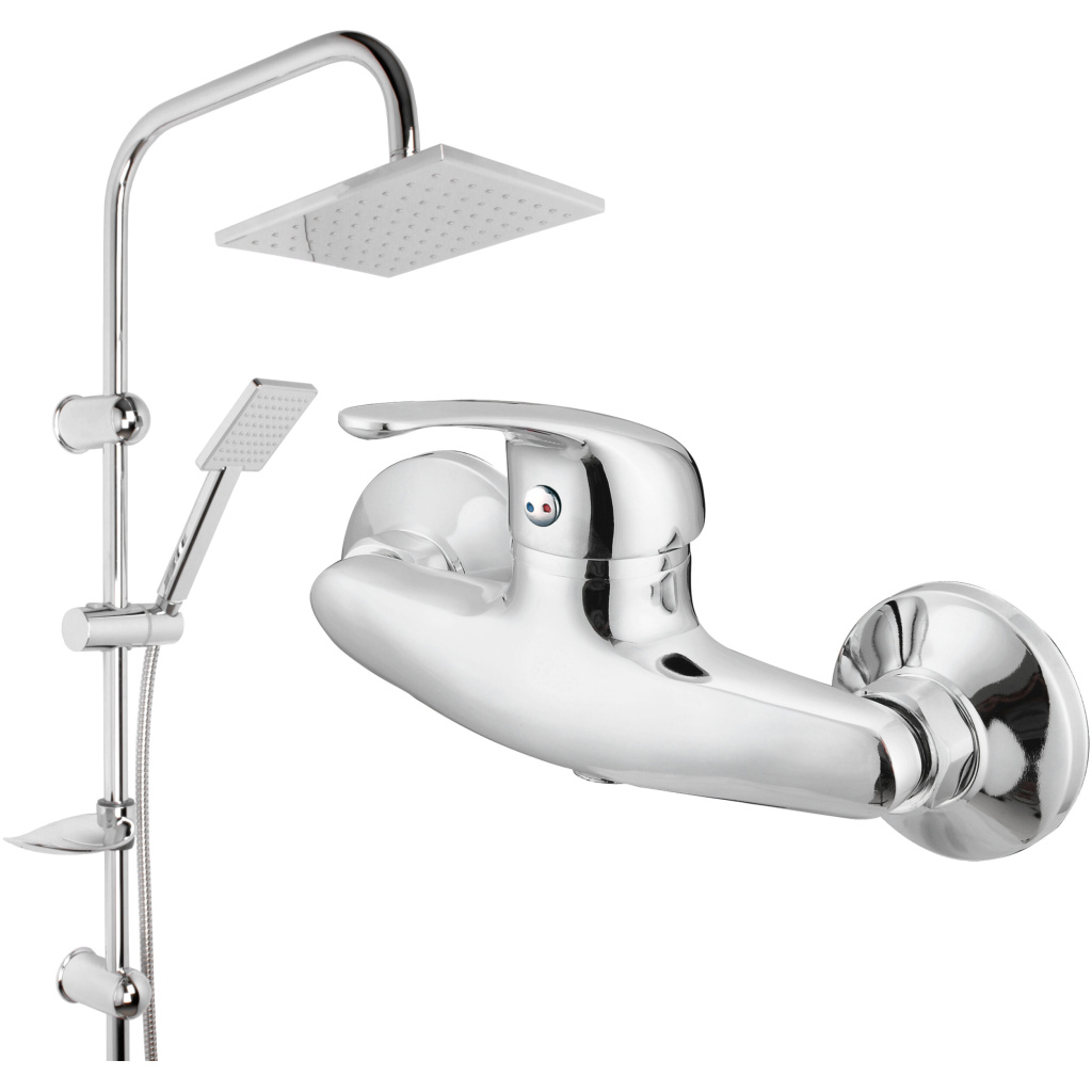 Zestaw prysznicowy tani chrom z baterią Liveno ZP2