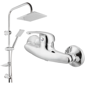 Zestaw prysznicowy tani chrom z baterią Liveno ZP2